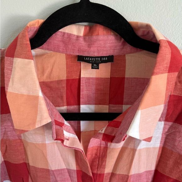 Lafeyette Plaid Sleeveless Button down - Picture 2 of 3